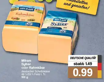 Famila Nord West Milram Sylter oder Rahmkäse 100g Angebot