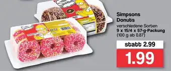 Famila Nord West Simpsons Donuts 9x15/4x57g Angebot