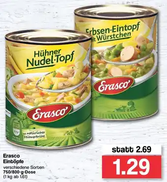 Famila Nord West Erasco Eintöpfe 750/800g Dose Angebot