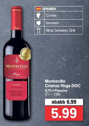 Famila Nord West Montecillo Crianza Rioja DOC 0,75L Angebot