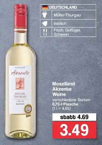 Famila Nord West Moselland Akzente Weine  0,75L Angebot