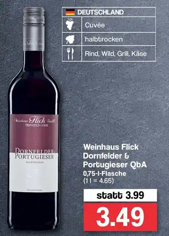 Famila Nord West Weinhaus Flick Dornfelder & Portugieser QbA 0,75L Angebot