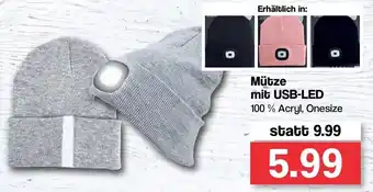 Famila Nord West Mütze mit USB LED Angebot