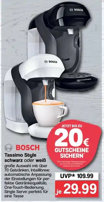 Famila Nord West Bosch Tassimo Style schwarz oder weiß Angebot