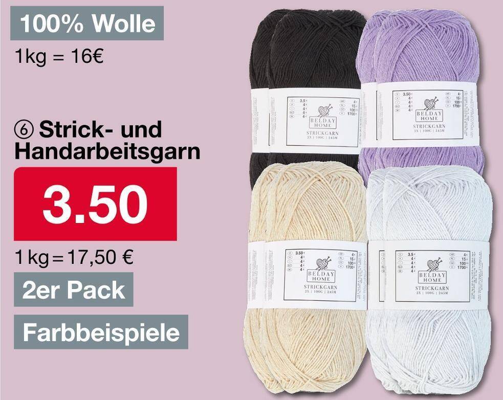 Belday home strick- und handarbeitsgarn Angebot bei Woolworth