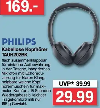 Famila Nord West Philips Kabellose Kopfhörer TAUH202BK Angebot