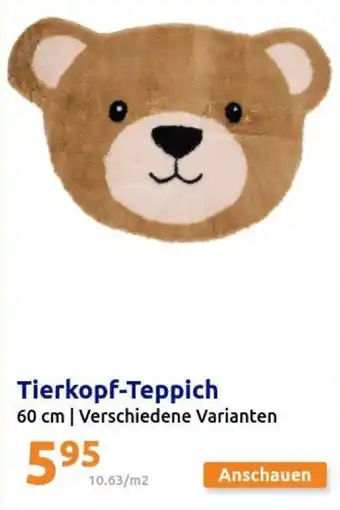 Action Tierkopf-Teppich Angebot