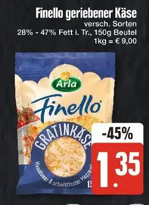 E-Center Arla finello geriebener käse Angebot