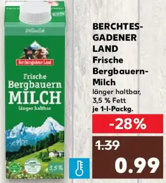 Kaufland BERCHTESGADENER LAND Frische Bergbauern Milch Angebot