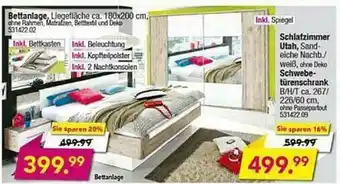 Möbel Boss Bettanlage Oder Schlafzimmer Utah Oder Schwebetürenschrank Angebot