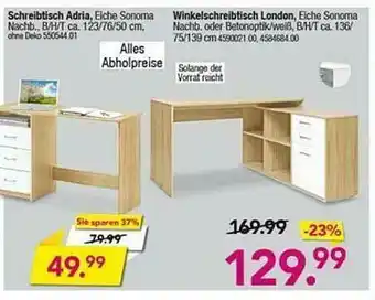 Möbel Boss Schreibtisch Adria Oder Winkelschreibtisch London Angebot