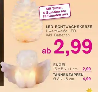 KODi LED-Echtwachskerze/Engel Tannenzapfen Angebot