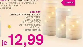 KODi 3er Set LED Echtwachskerzen Angebot