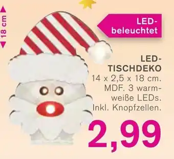 KODi LED Tischdeko 14 x 2,5 x 18cm Angebot