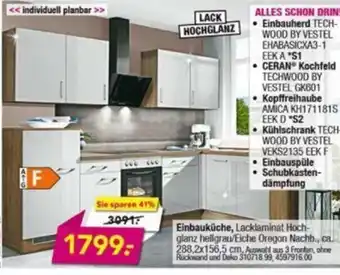 Möbel Boss Einbauherd/Ceran Kochfeld/Kopffreihaube/Kühischrank/Einbauspüle/Schubkasten-dämpfung Angebot