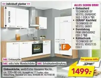 Möbel Boss Einbauküche/Einbauherd/Ceran Kochfeld/Dunstabzug/Kühlschrank Angebot