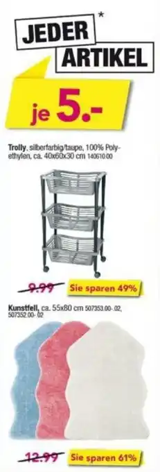 Möbel Boss Trolly/Kunstfell/ Angebot