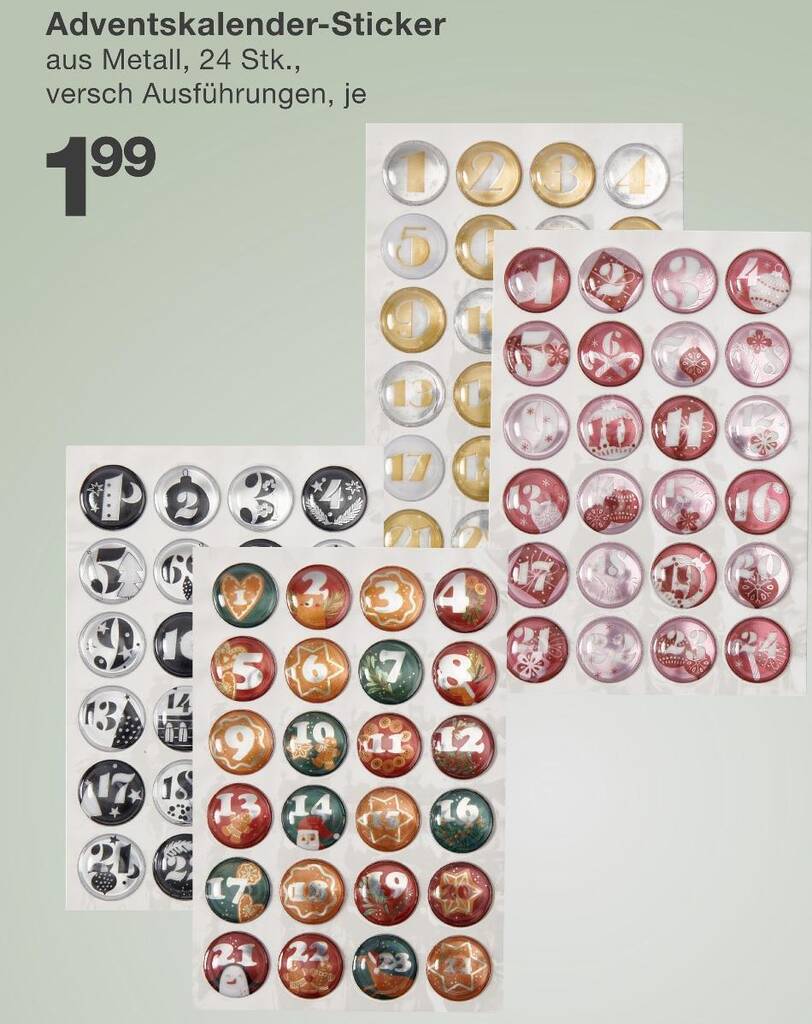 Adventskalender-sticker Angebot bei KiK