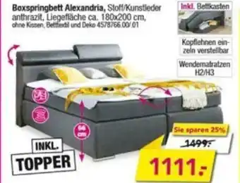 Möbel Boss Boxspringbett Alexandria Angebot