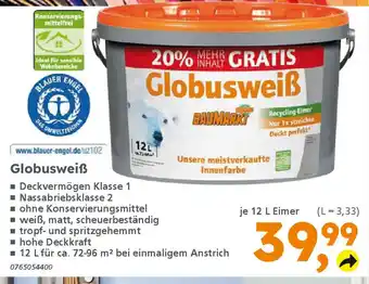 Globus Baumarkt Globusweiß Angebot