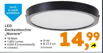 Globus Baumarkt LED Deckenleuchte „Navara" Angebot