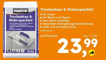 Globus Baumarkt PRIMASTER Trockenbau & Malerspachtel Angebot