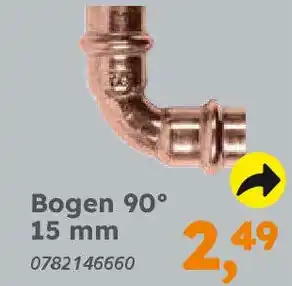 Globus Baumarkt Kupfer zum Pressen Bogen 90° 15 mm Angebot