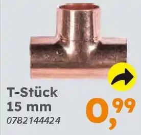 Globus Baumarkt Kupfer zum Löten T-Stück 15 mm Angebot