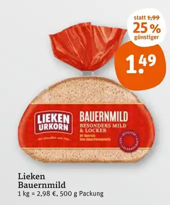 tegut Lieken urkorn bauernmild Angebot