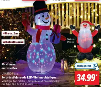 Lidl LIVARNO home Selbstaufblasende LED-Weihnachtsfigur Angebot