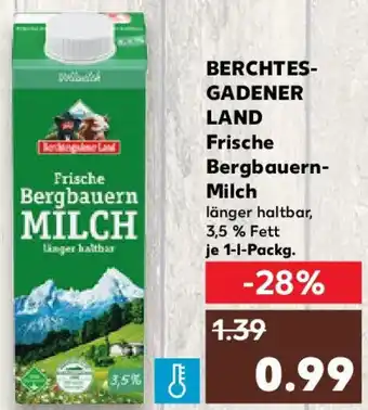 Kaufland BERCHTESGADENER LAND Frische Bergbauern Milch Angebot