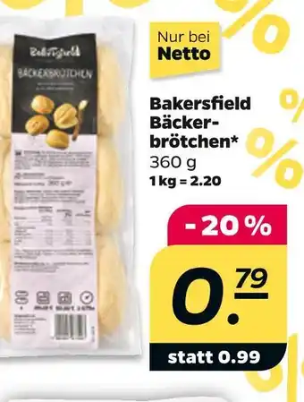 NETTO Bakersfield bäckerbrötchen Angebot