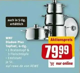 REWE Wmf diadem plus topfset, 4-tlg. Angebot