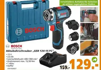 Globus Baumarkt Bosch Akkubohrschrauber „gsr 12v-15 Fc“ Angebot