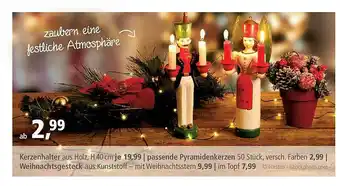 Pfennigpfeiffer Kerzenhalter, Passende Pyramidenkerzen Oder Weihnachtsgesteck Angebot