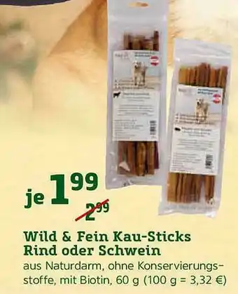 Pflanzen Kölle Wild&fein Kau-sticks Rind Oder Schwein Angebot