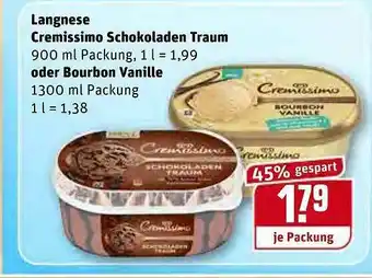 REWE Kaufpark Langnese Cremissimo Schokoladem Traum Oder Bourbon Vanille Angebot