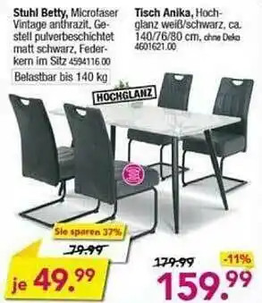 Möbel Boss Stuhl Betty Oder Tisch Anika Angebot