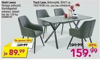 Möbel Boss Stuhl Leona Oder Tisch Leon Angebot