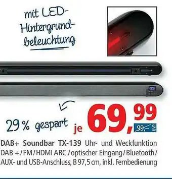 Pfennigpfeiffer Dab+ Soundbar Tx-139 Angebot