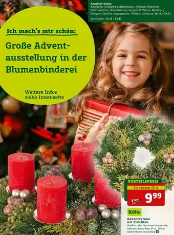 Pflanzen Kölle Adventskranz Mit Früchten Angebot