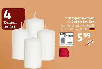 Pflanzen Kölle Stumpenkerzen 4 Stück Im Set Angebot