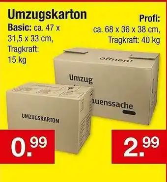 Zimmermann Umzungskarton Angebot