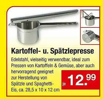 Zimmermann Kartoffel- U. Spätzlepresse Angebot