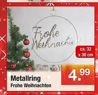 Zimmermann Metallring Frohe Weihnachten Angebot