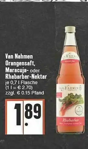 E-Center Van Nahmen Orangensaft, Maracuja- Oder Rhabarber-nektar Angebot