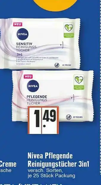 Edeka Nivea Pflegende Reinigungstücher 3in1 Angebot