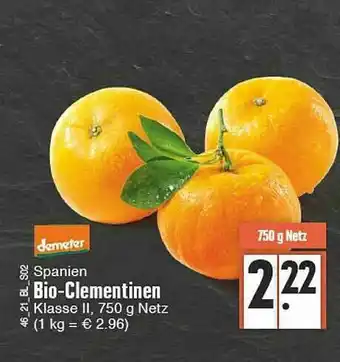 Edeka Demeter Bio-clementinen Angebot