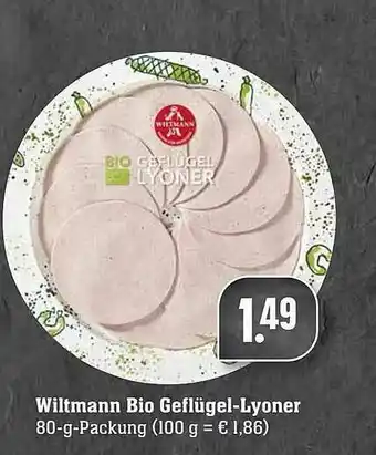 Edeka Wiltmann Bio Geflügel-lyoner Angebot