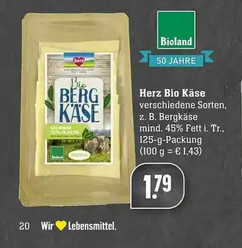 Edeka Bioland Herz Bio Käse Angebot